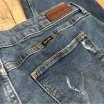 Wrangler  High Rise True Straight Crop Jeans Sz 16 Distressed Stretch Denim Plus Photo 6