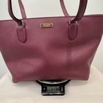 Kate Spade NWT New York Mulberry Red Leather Tote Bag With Gold Hardware & Zip C Photo 9