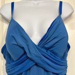 Jantzen  Blue V-Neck Criss Cross Front Ruched Mid Section Size XXL EUC #0091 Photo 2
