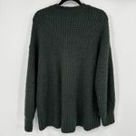 American Eagle Outfitters Oversized Button Waffle Knit Cardigan Dark Green M Photo 5