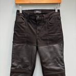 ATWYLD Leather Front Motorcycle Jeans / Pants Shred Black 26 Photo 6