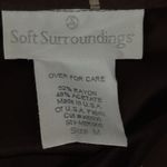 Soft Surroundings  VTG 90s Size M Button Up Shirt Blouse Asian Print Artsy Kimono Photo 6