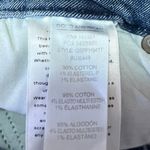 Good American Blue Frayed Raw Hem High Waist Straight Crop Denim Jeans Pants 4 Photo 4