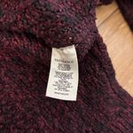 Sundance V Neck Cable Knit Sweater Dark Plum Purple Photo 3
