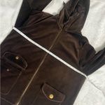 Lauren Ralph Lauren Chocolate Velour Full Zip Hoodie Brown Size 1X Photo 6