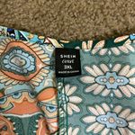 SheIn  Women’s 3XL Holidaya Plus Size Full Print Batwing Sleeve Dress Photo 5