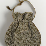 Gorgeous MUSADDILAL Hand Beaded Bag DrawString Purse white and gold Photo 0