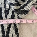 Lucky Brand  Los Angeles Women's Black Cream Knit‎ Open Front Cardigan Sweater Photo 7