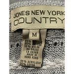 Jones New York Vtg  Country M Gray‎ SWEATER Top D-207 Photo 2