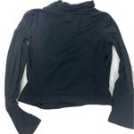Caslon  Black Moto Style Offside Zip Sweatshirt Size S Photo 8