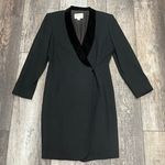 Hugo Buscati Vintage Milano Lapel Coat Dress Black Size 4 Photo 12