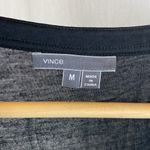 Vince  Black Long Sleeve V Neck High Low Hem Blouse Top Shirt M Photo 2