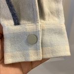 Eddie Bauer  Blue and Cream Checkered Shirt/Jacket have two front pockets Photo 3