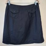 Larry Levine  Women's Skirt‎ Linen Rayon Side Zipper Lined Pockets Black Size 8 Photo 0