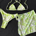 Boutique Green tie dye three pieces swimsuit set Photo 5