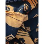 Black Yellow Striped Dress Floral Tribal Summer Maximalist Eyelet Trim Size M Size M Photo 8