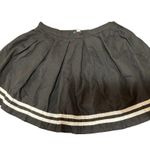 Hot Topic Pleated Mini Skirt XL Black White Stripe Side Zip School Girl Goth Photo 3