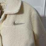 Nike  Women’s Cream Sherpa Fleece Zip Jacket | NWT | Size L Photo 2