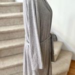 Natori Grey Marled Tie Waist Mid Length Robe Gray Size M Photo 1