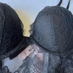 Victoria's Secret NWT  Major Push Up Black Lace Babydoll Nighty Dress - Size M Photo 3