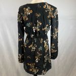 Wild Fable Long sleeve black burnt orange and ivory floral dress size small Photo 3