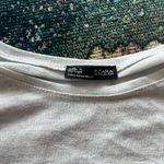 ZARA  Collection Floral Graphic Tee Women’s Small Gray Short Sleeve Top Portugal Photo 11