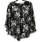 Mimi Chica  Black White Floral Kimono Bobble Trim TBEV757 Romantic Flowy‎ NWT S Photo 5