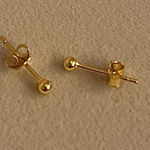 Dainty gold plated ball earrings Photo 0