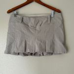 Pretty Little Thing Stone Pleated Drop V Front Miniskirt US Size 12 Photo 3