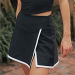 Abercrombie & Fitch  YPB SculptLux Lined Wrap Mini Skirt Skort Black Size Medium Photo 0