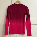 FIGS Salta Seamless Longsleeve Underscrub in Ombre Deep Cranberry, Size Small Photo 3