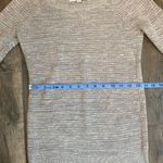 Ann Taylor LOFT Gray Crocheted Knit Sweater Photo 6