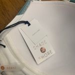 Shade & Shore  Lightly Lined Bikini Top‎ Womens Size 36B Green White Striped NWT Photo 2