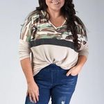 Love j Lovely J Moderno Camo Printed Top Plus Size 18W Photo 0