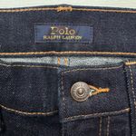 Ralph Lauren Polo Dark Wash Blue Denim Jeans Embroidered Rainbow Wide Pants Photo 5