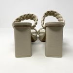 Dolce Vita Ivory Ashby Platform Braided Faux Leather Sandal Block Heels 9.5 White Photo 5
