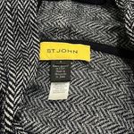 St. John  Navy Chevron Print Drape Front Wool Blend Cardigan Old Money Capsule L Photo 9