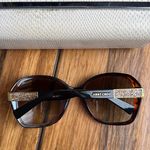 Jimmy Choo  Sunglasses Oversized Marge Shield Tortoise Brown Gold Logo With Case Photo 1