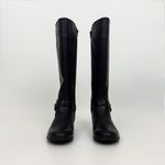 Unisa NWOT  Faux Leather Knee-High Riding Boots with Back Chain in Black Size 8M Photo 4