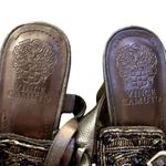 Vince Camuto Wedge Sandals Womens 6B Used Gun Metal Gray Photo 4