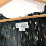 Velvet By Graham And Spencer Krista Metallic Gold Dot Sheer Boho Top Photo 5