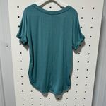 matty m Women Short Sleeve Green Terry Knit Pullover Solid T-Shirt Size S Photo 2
