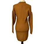 525 America  Airspun Cable Knit Sweater Dress NWT Honey‎ Caramel Photo 9