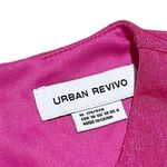 ASOS  Urban Revivo Pink Long Sleeve Slinky Mini Ruched Side Dress Size 6 Photo 4