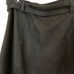 Haute Monde Faux Suede Dark Brown Belted Mini Skirt - Size XL Photo 7
