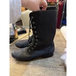 Banana Republic Lace Up Suede Boots Size 10 Whimsy Goth Combat Victorian Photo 4