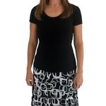 Elle  Size XL black and white geometric design scope Photo 0