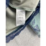 LOGO By Lori Goldstein LOGO Lounge Women's Hoodie Floral Blue Lace Hem Long Sleeve Size XS Cotton Blend Photo 4