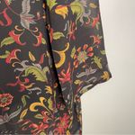 Biba Silk Chiffon Indian Kurta Sequin Floral Black Red Green Gold Size 38 Medium Photo 2