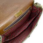 Loewe Vintage  Brown and Green Leather Single Flap Crossbody Shoulder Bag Photo 2